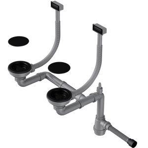 Арматура для двухчашевых моек Omoikiri WK-2C Графит 4956759