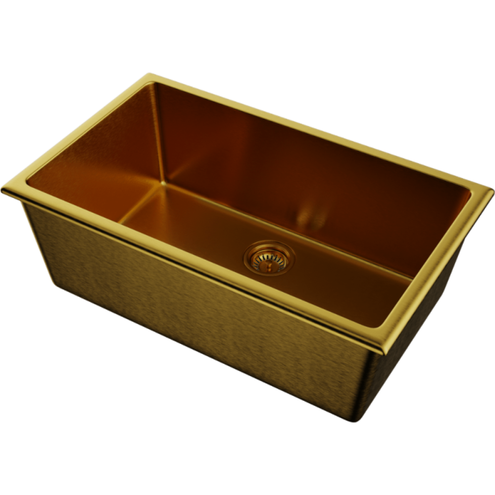 Мойка кухонная Omoikiri Okinoshima 76 Золото матовое 4993169 — изображение 2