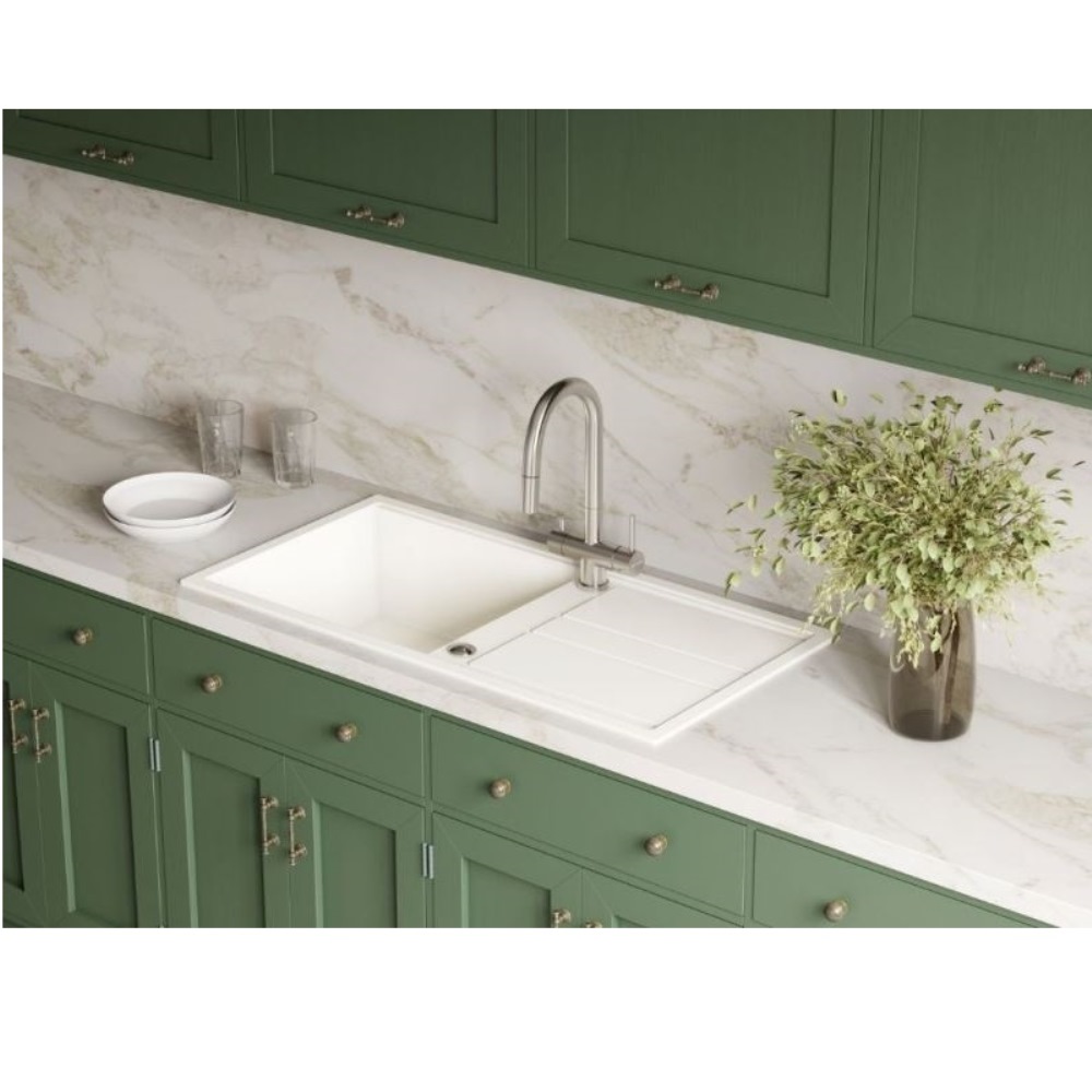 Мойка кухонная Omoikiri Kitagawa 100 Зелено-серый 4993251 — изображение 3