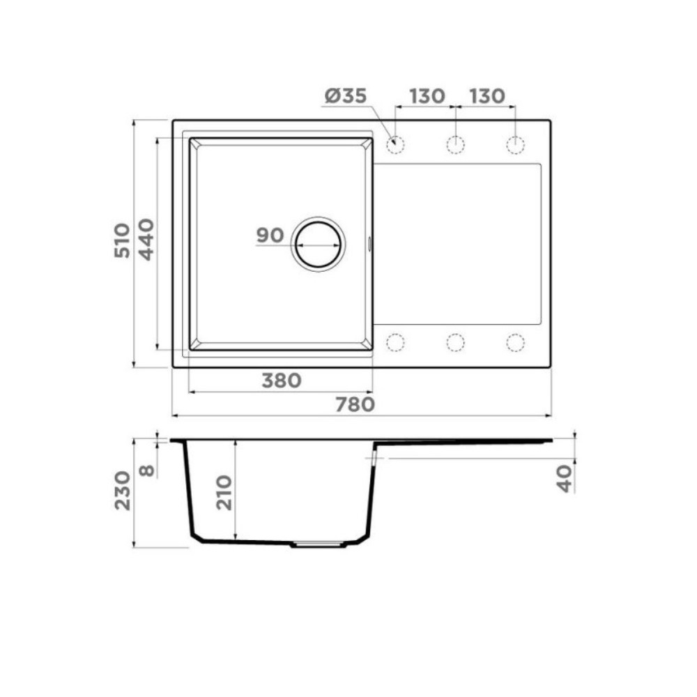 Мойка кухонная Omoikiri Daisen 78 Бежевый 4993528 — изображение 4