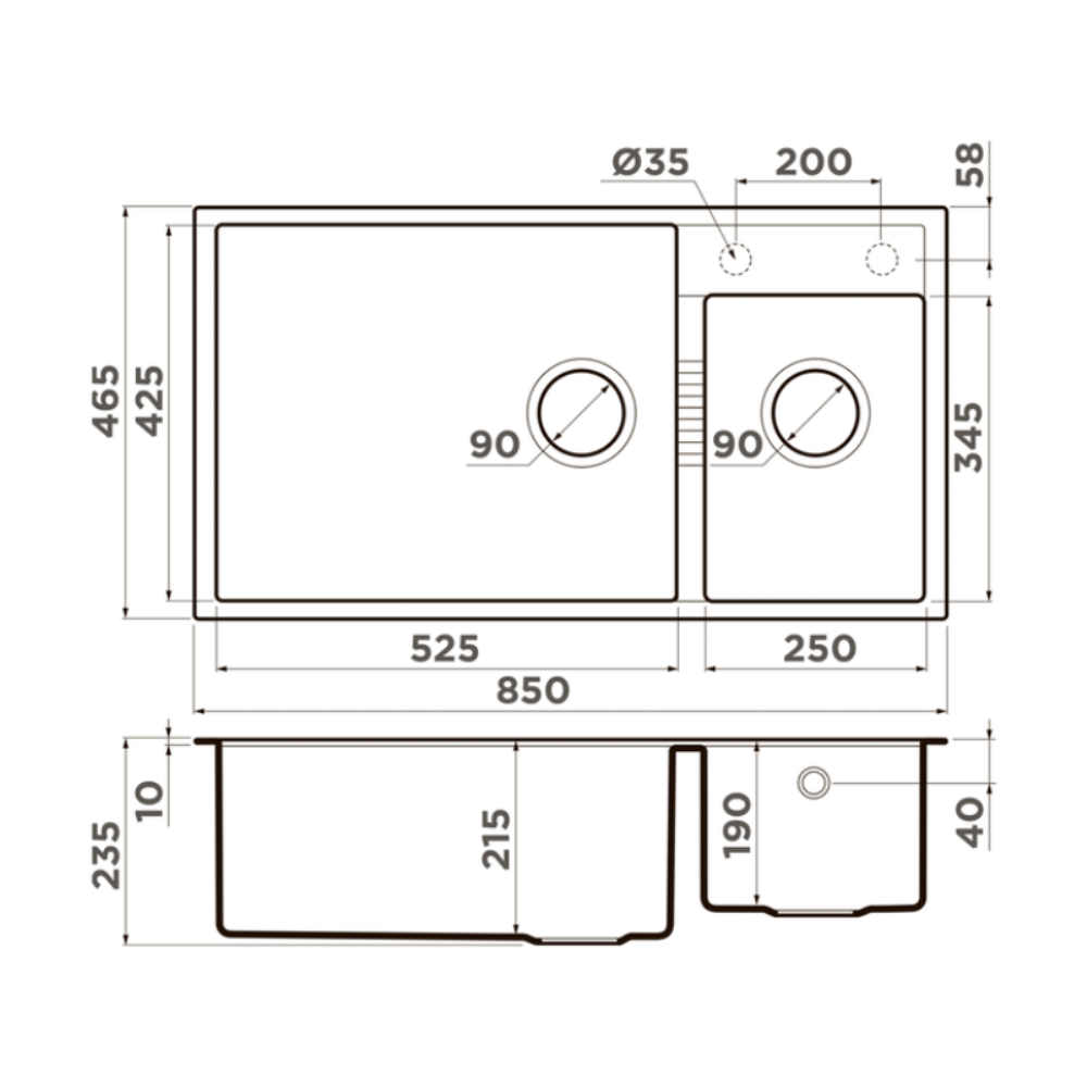 Мойка кухонная Omoikiri Tedori 85 Серый матовый 4993542 — изображение 4