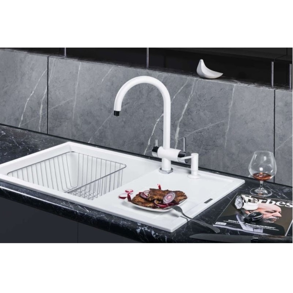 Мойка кухонная Omoikiri Sumi 86 Белый матовый 4993649 — изображение 2